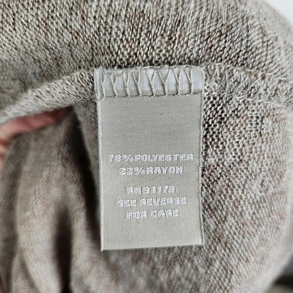 Joan Vass Heather Gray Oversized Knit Sweater 1/2 Zip Dolman Sleeves Size Medium - Picture 9 of 10